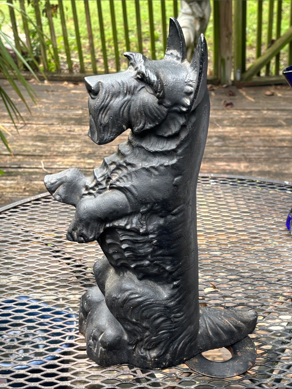 Black Cast Iron Scottie Dog Doorstop